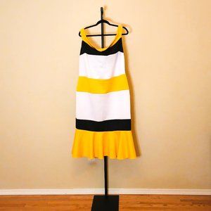 Colorblock Mermaid Hem Dress Plus